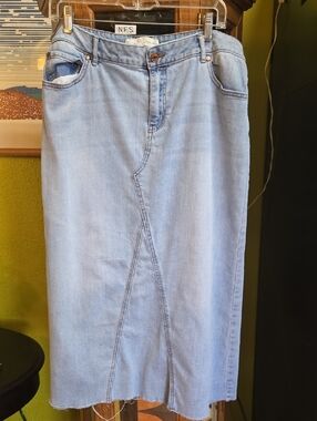 N.F.S. Light Blue Denim Midi Dress